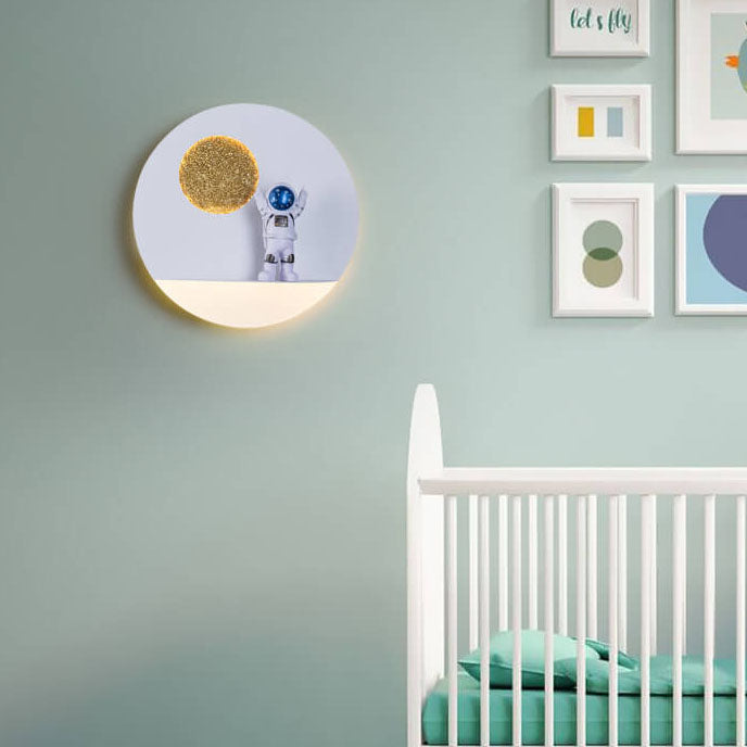 Modern Space Theme Round LED Wall Lamp