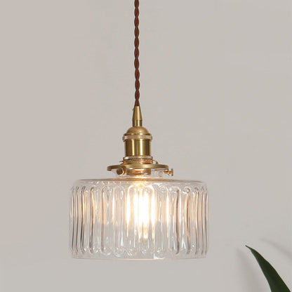 Vintage Style Single Glass Pendant Lamp