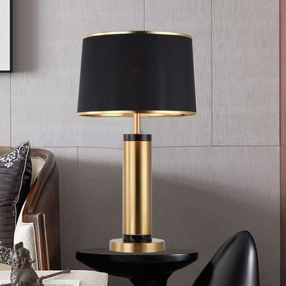 Contemporary Metal Shade 1-Light End Table Lamp