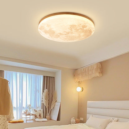 Sleek Wood LED Ceiling Light Fixtures 24W Modern Home