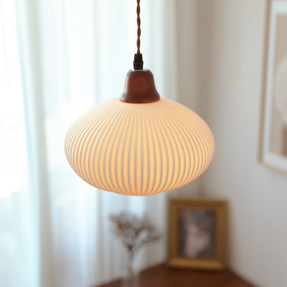 Classic White Ceramic Pendant Dining Light
