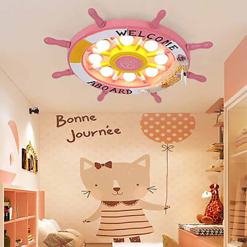 Colorful Kids Sailboat LED Ceiling Light