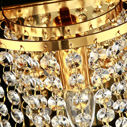 Elegant Round Crystal Glass Wall Light