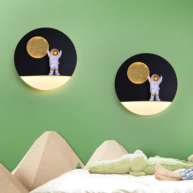 Modern Space Theme Round LED Wall Lamp