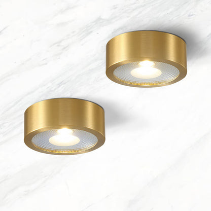 Compact LED Ceiling Lamp Copper Finish