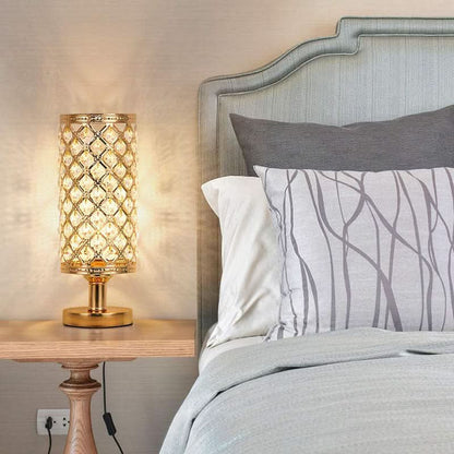 Luxury Metal Desk Lamp with Crystal Accent - Cofik