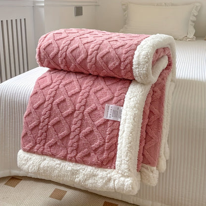 Soft Plush Reversible Fleece Throw Blanket