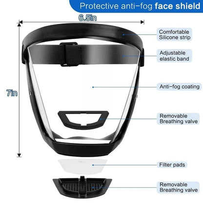 Clear Protective Full Face Guard Mask
