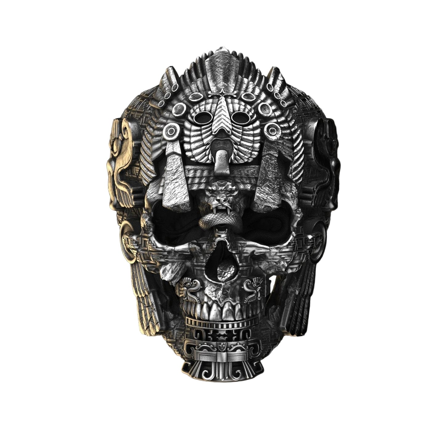 Men's Handcrafted Silver Skull Ring