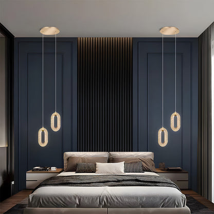 Contemporary Metal LED Hanging Light Fixture