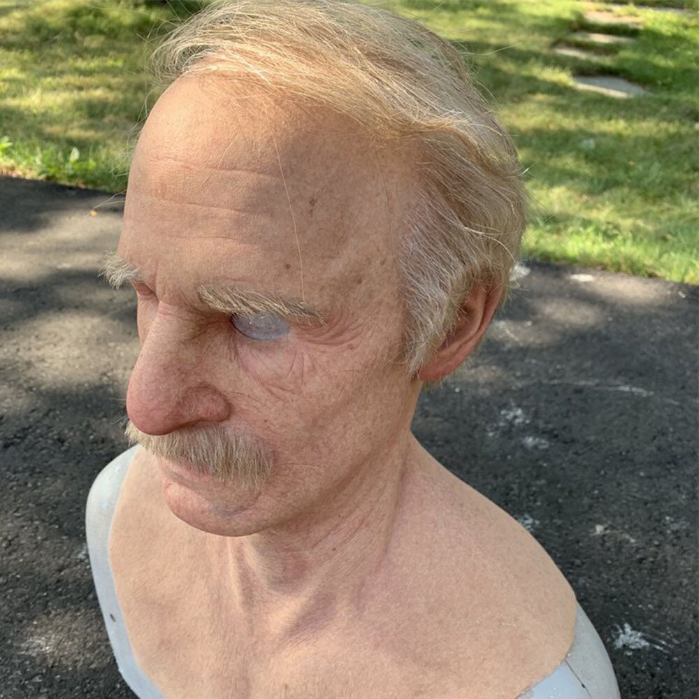 Spooky Old Man Mask - Realistic Halloween Latex Mask
