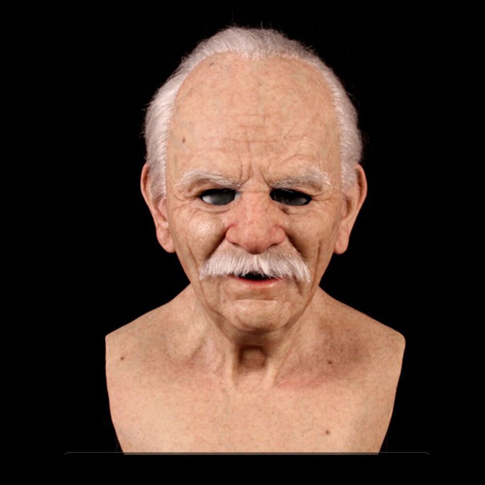 Spooky Old Man Mask - Realistic Halloween Latex Mask