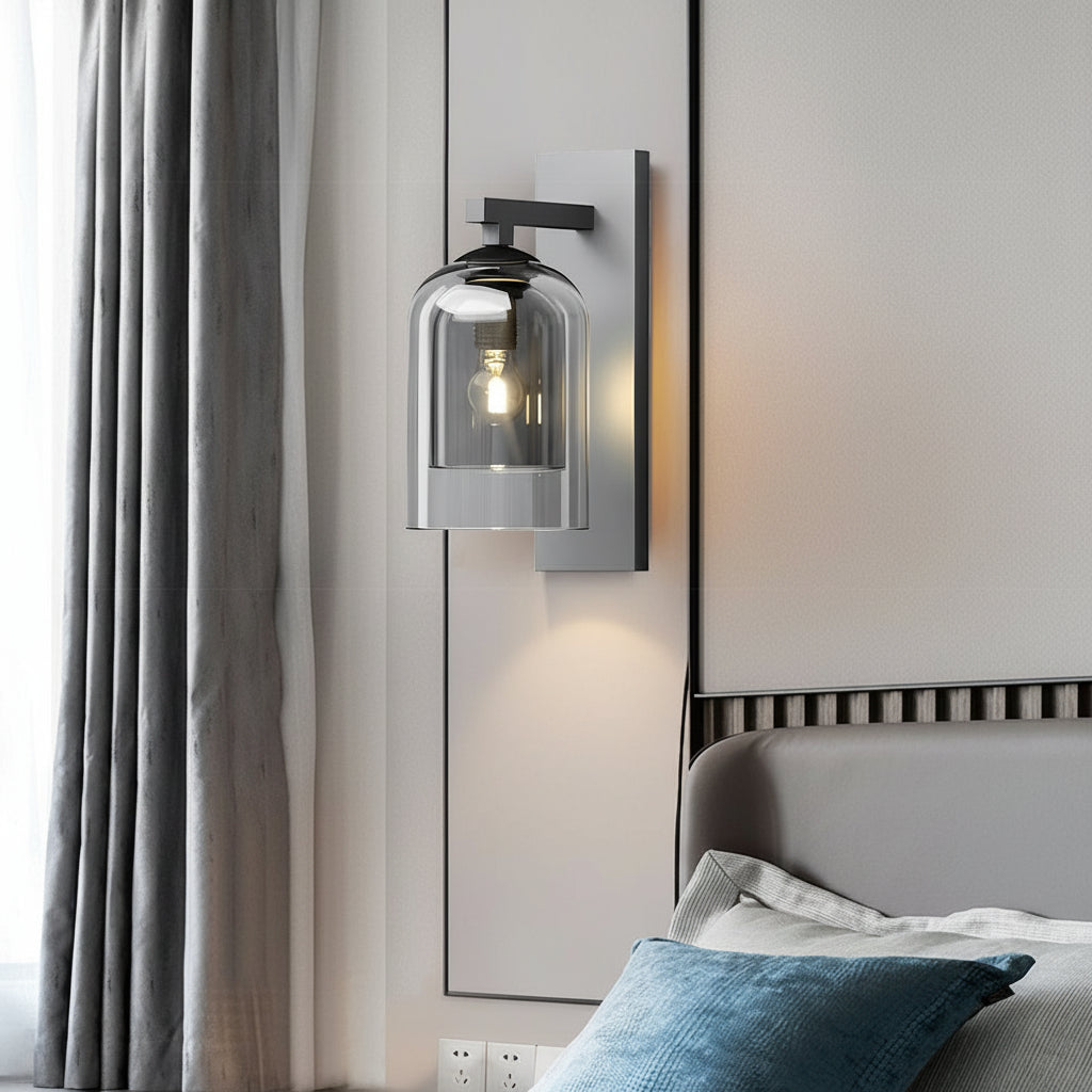 Contemporary Glass Metal LED Wall Light
