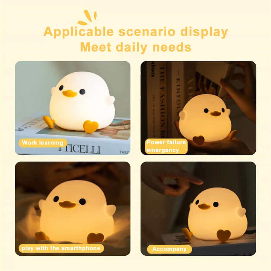 Soft Duck Night Light Lamp with USB Charger