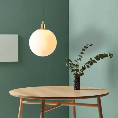 Elegant Glass Pendant Light Adjustable Gold Finish