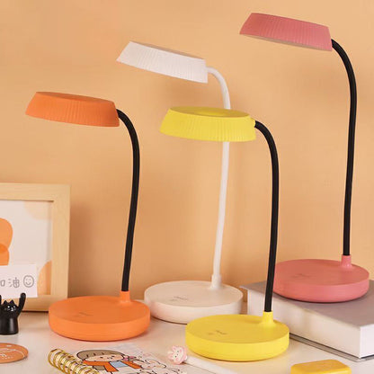 Simple Round LED Desk Lamp with USB Port