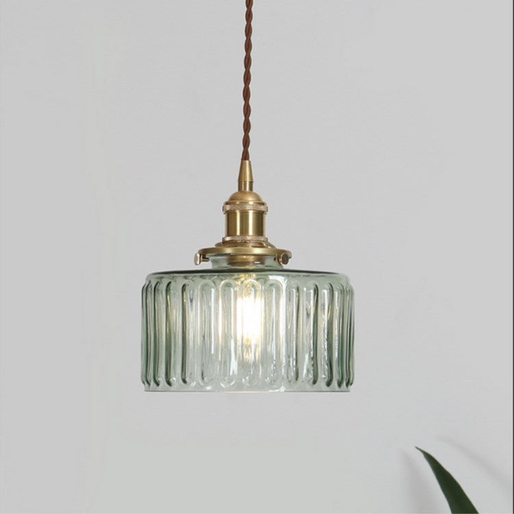Sleek Copper Glass Pendant Light Fixture