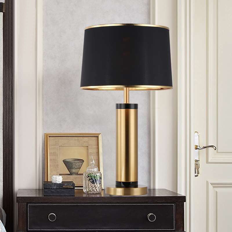 Contemporary Metal Shade 1-Light End Table Lamp