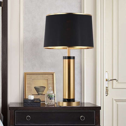 Contemporary Metal Shade 1-Light End Table Lamp