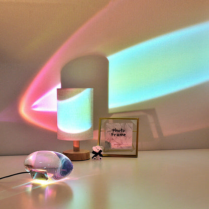 Colorful Crystal Angel Eyes LED Desk Lamp