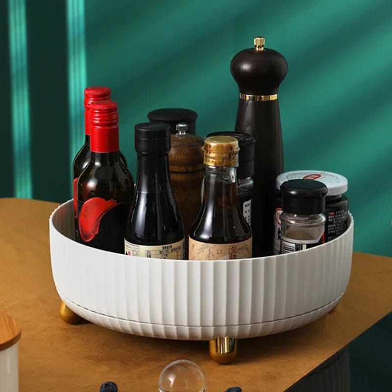 Adjustable Turntable Spice Storage Bowl