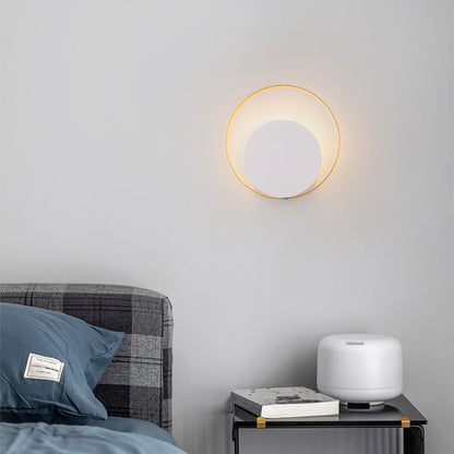 Simple Metal Round Wall Light Lamp For Bedroom