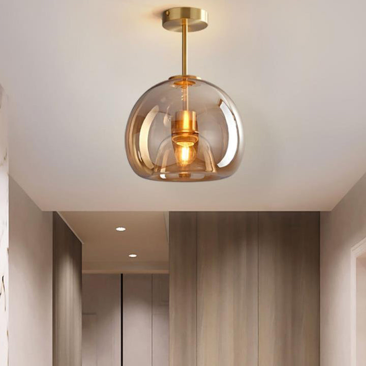 Modern Smoke Gray Glass Light Fixture