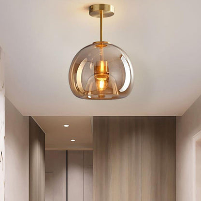 Modern Smoke Gray Glass Light Fixture