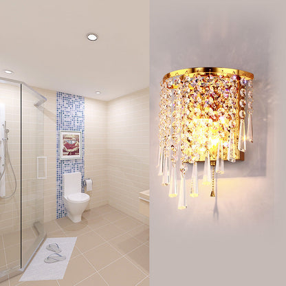 Elegant Crystal Stainless Steel Wall Lamp