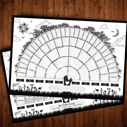 Personalized Ancestry Family Tree Chart