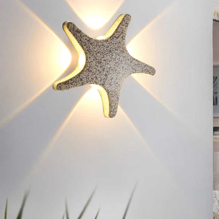 Modern Coastal Starfish LED Outdoor Wall Lamp
