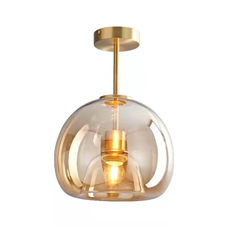 Modern Smoke Gray Glass Light Fixture