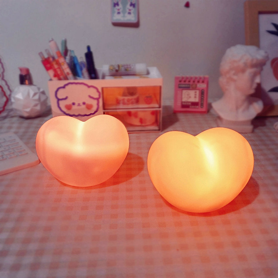 Soft Heart Table Lamp Warm LED Nightlight