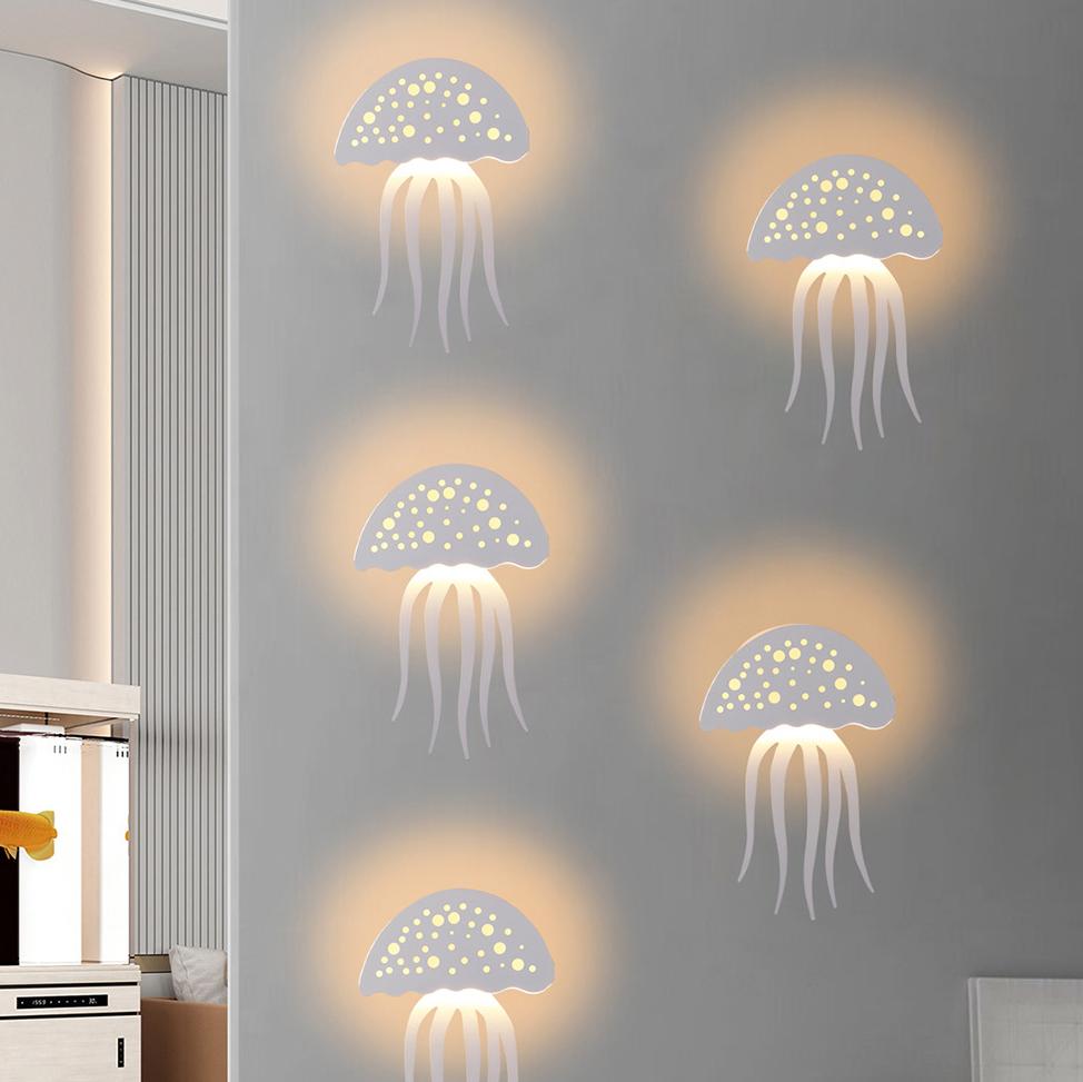 Stylish 1-Light LED Jellyfish Wall Lamp