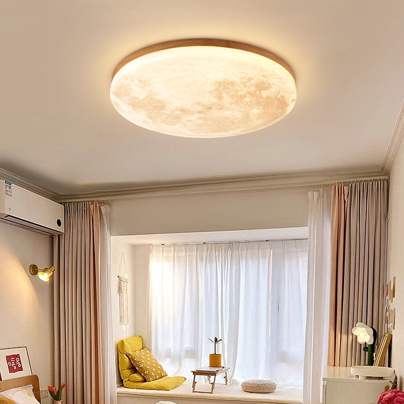 Sleek Wood LED Ceiling Light Fixtures 24W Modern Home