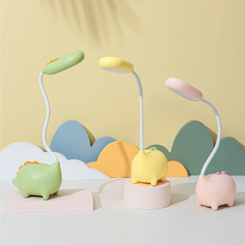 Colorful LED Table Lamp with Fun Dinosaur Eye Protection