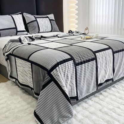 Soft Cozy Stripe Throw Blanket