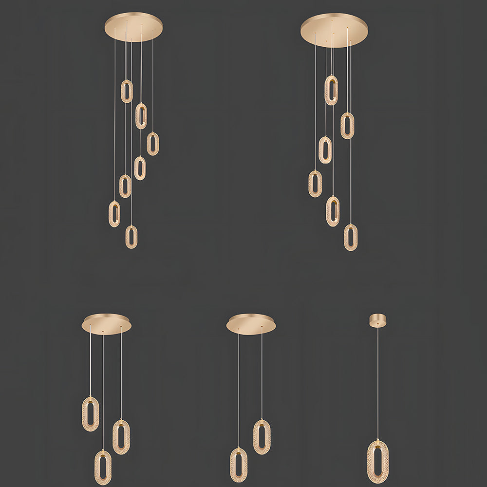 Contemporary Metal LED Hanging Light Fixture
