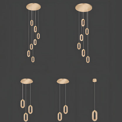 Contemporary Metal LED Hanging Light Fixture