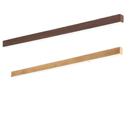 Sleek LED Ceiling Light Fixture 24 Inch Walnut Finish