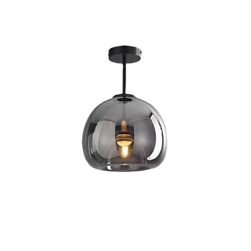 Modern Smoke Gray Glass Light Fixture