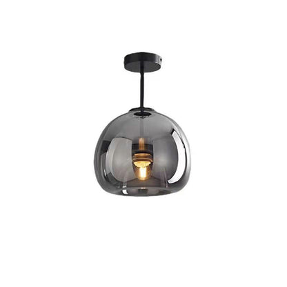 Modern Smoke Gray Glass Light Fixture