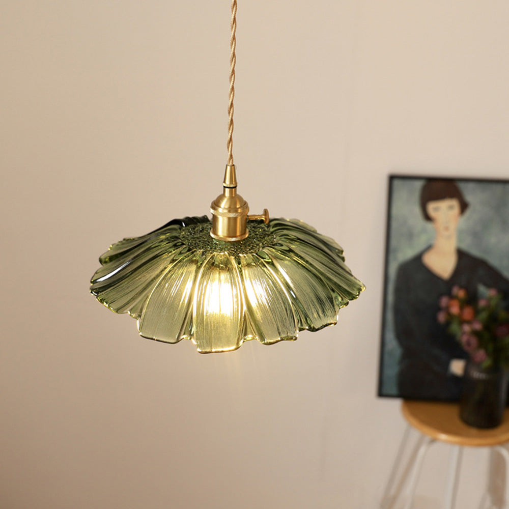 Classic Green Glass Pendant Lamp
