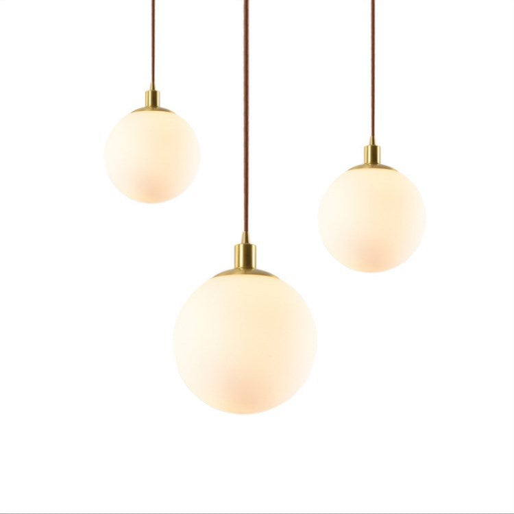 Elegant Glass Pendant Light Adjustable Gold Finish