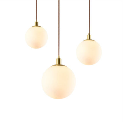 Elegant Glass Pendant Light Adjustable Gold Finish