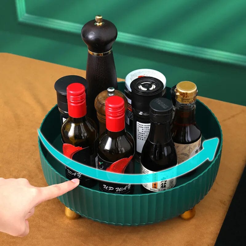 Adjustable Turntable Spice Storage Bowl