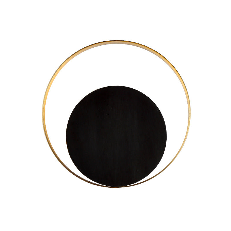 Simple Metal Round Wall Light Lamp For Bedroom