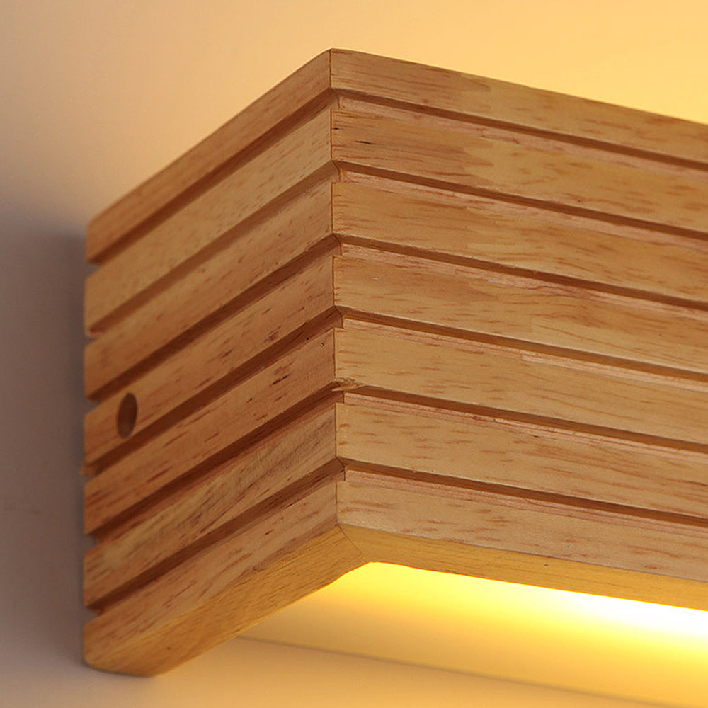 Contemporary Wood LED Sconce Light
