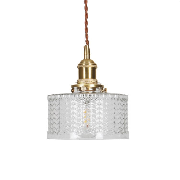 Sleek Copper Glass Pendant Light Fixture