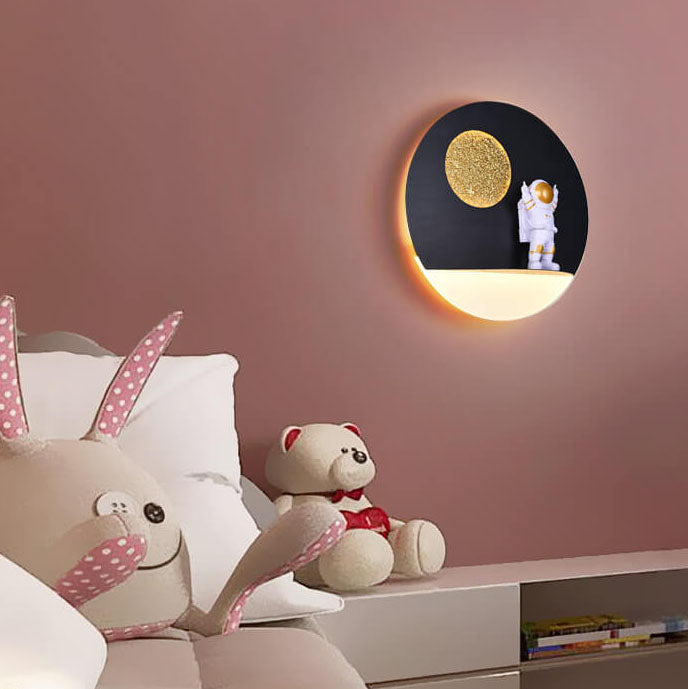 Modern Space Theme Round LED Wall Lamp